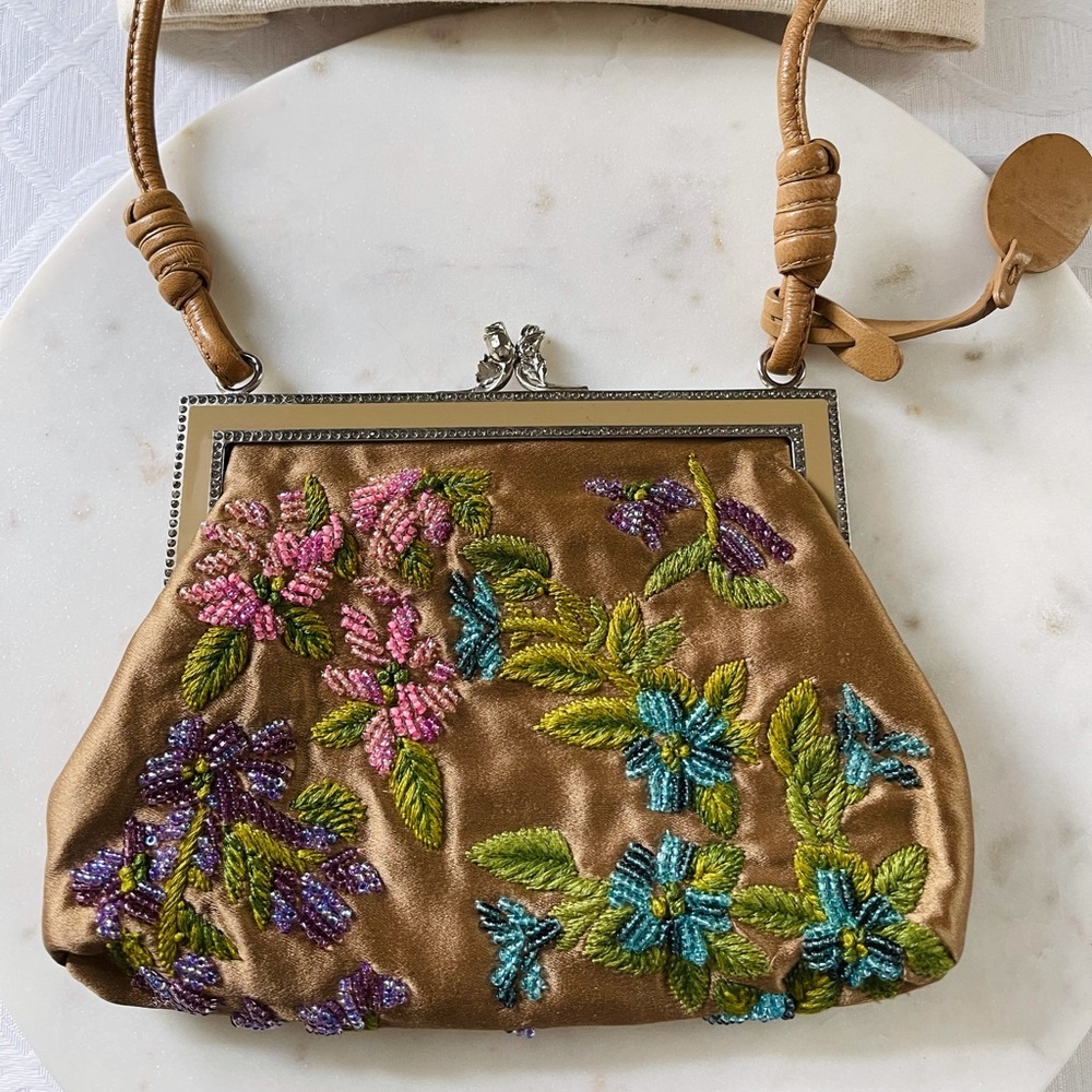 Valentino Garavani Rhinestone Silk Evening Bag - Picture 2 of 15